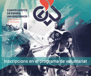 Oberta inscripció per a Voluntariat Campionats d’Espanya Universitaris 2019 publicitat 2